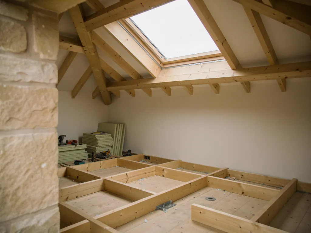 Insulation fitted round a rooflight opening