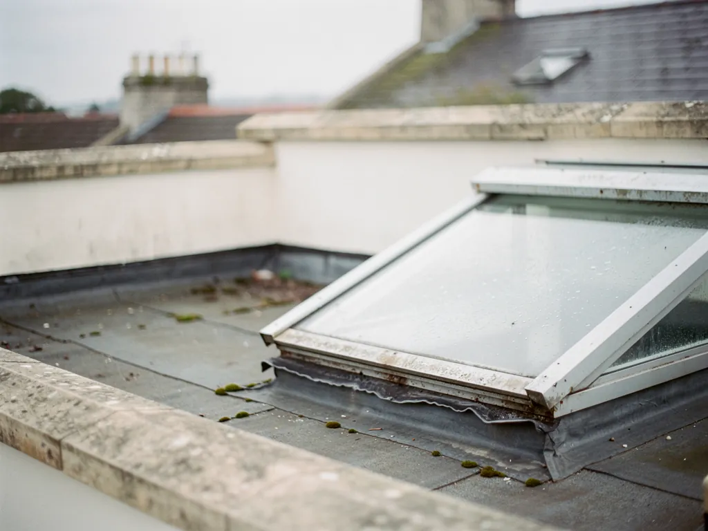An old rooflight with a failed seal