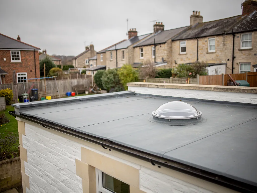 A sun tunnel on a flat roof