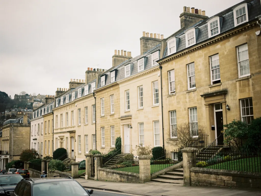 Bath stone terraces on a hillside