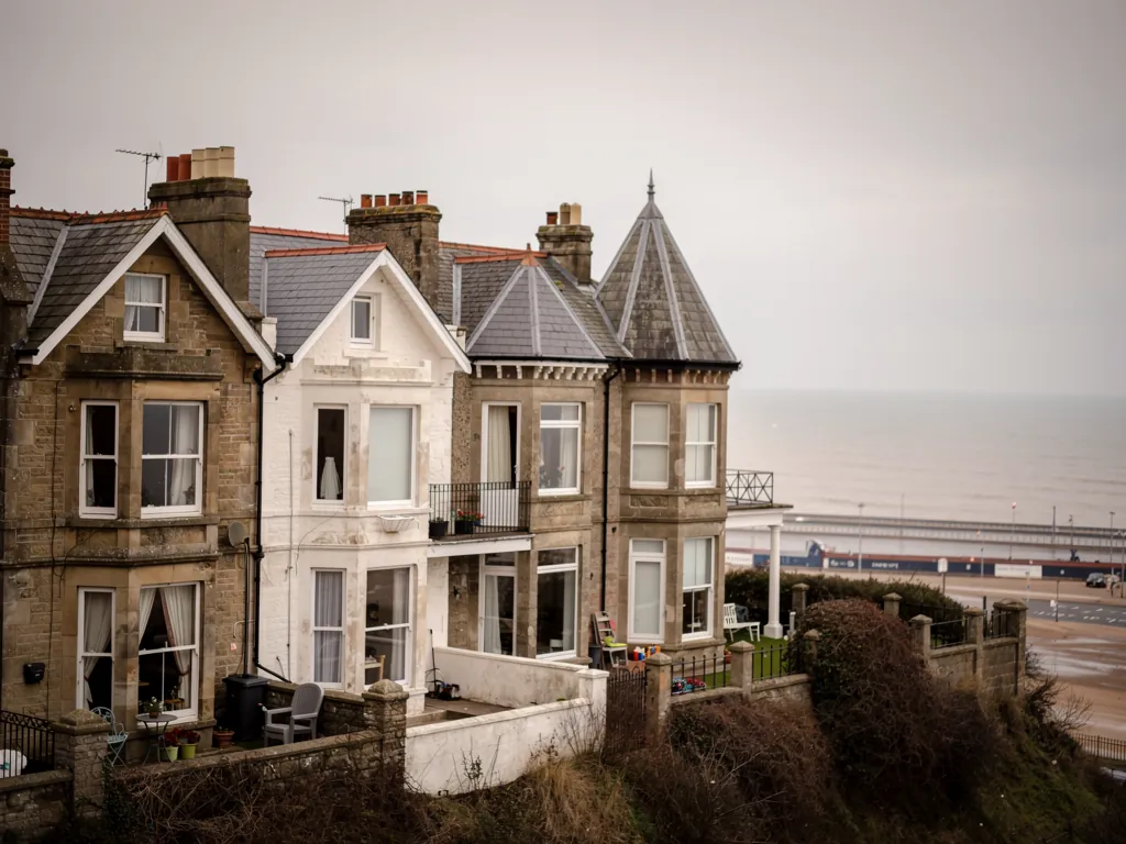 Victorian villas near the seafront in Weston-super-Mare
